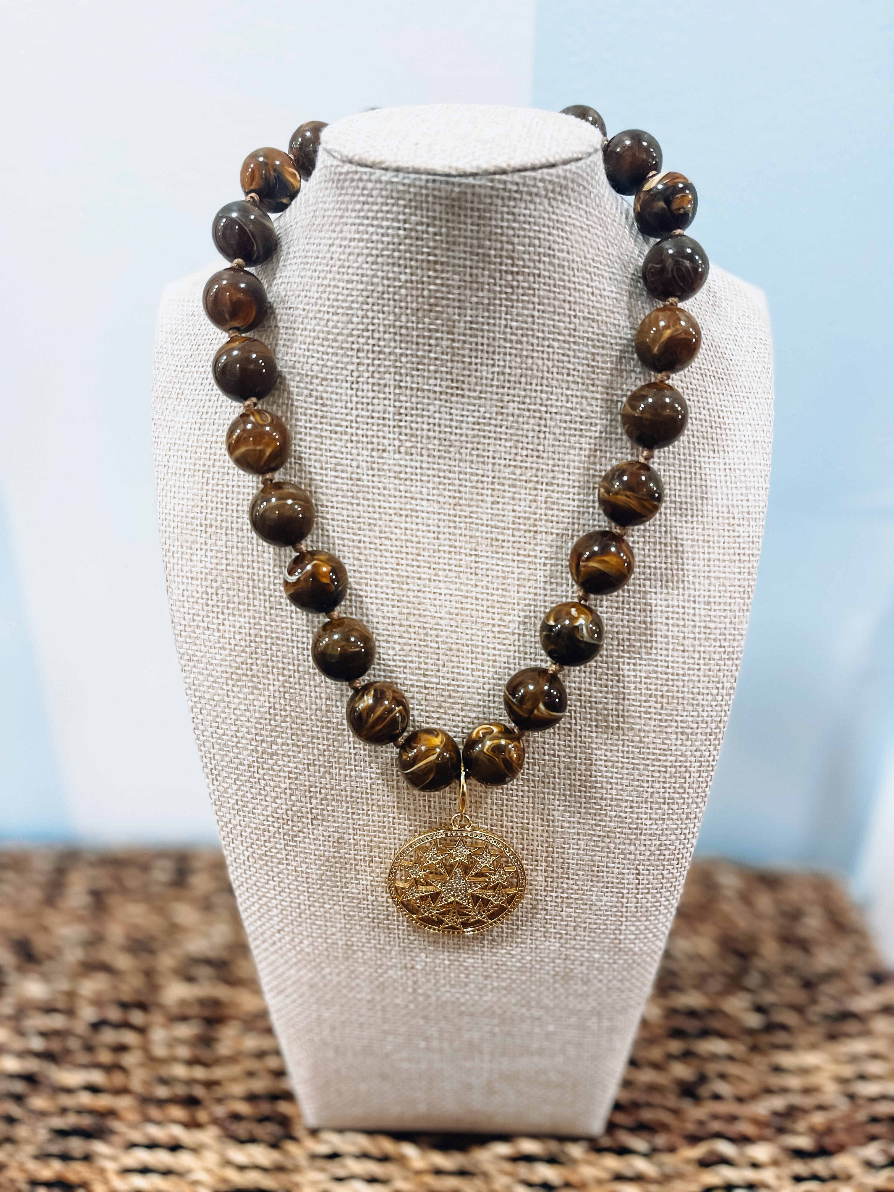 Cosmic Charm Beaded Necklace Threads of Grace