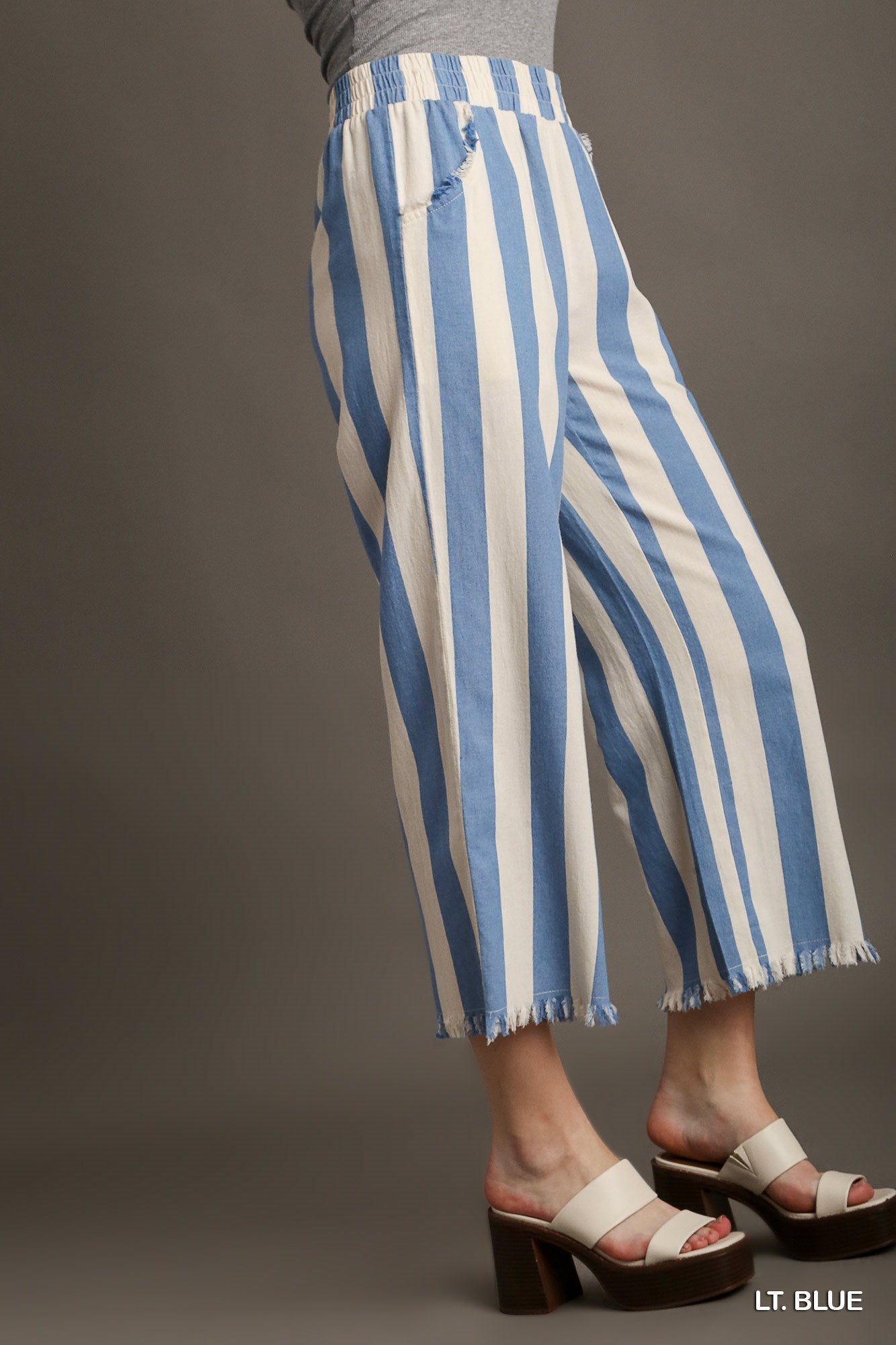 Sage Stripe Crop Pant