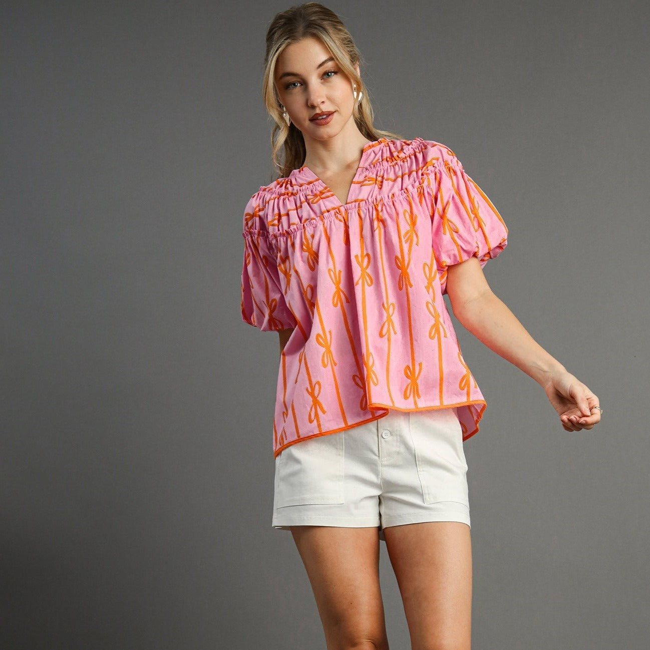 Becca Ribbon Print Top