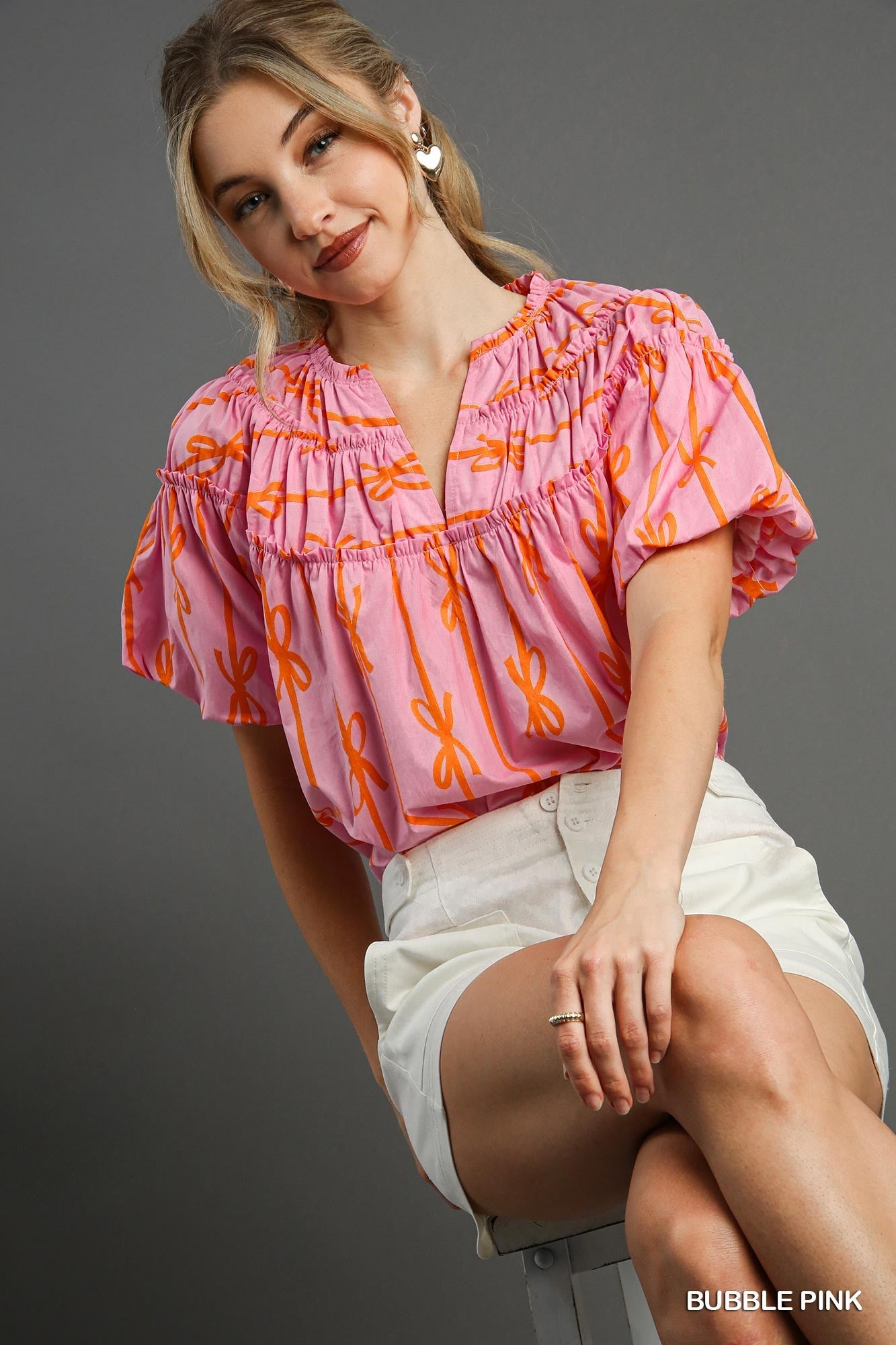Becca Ribbon Print Top