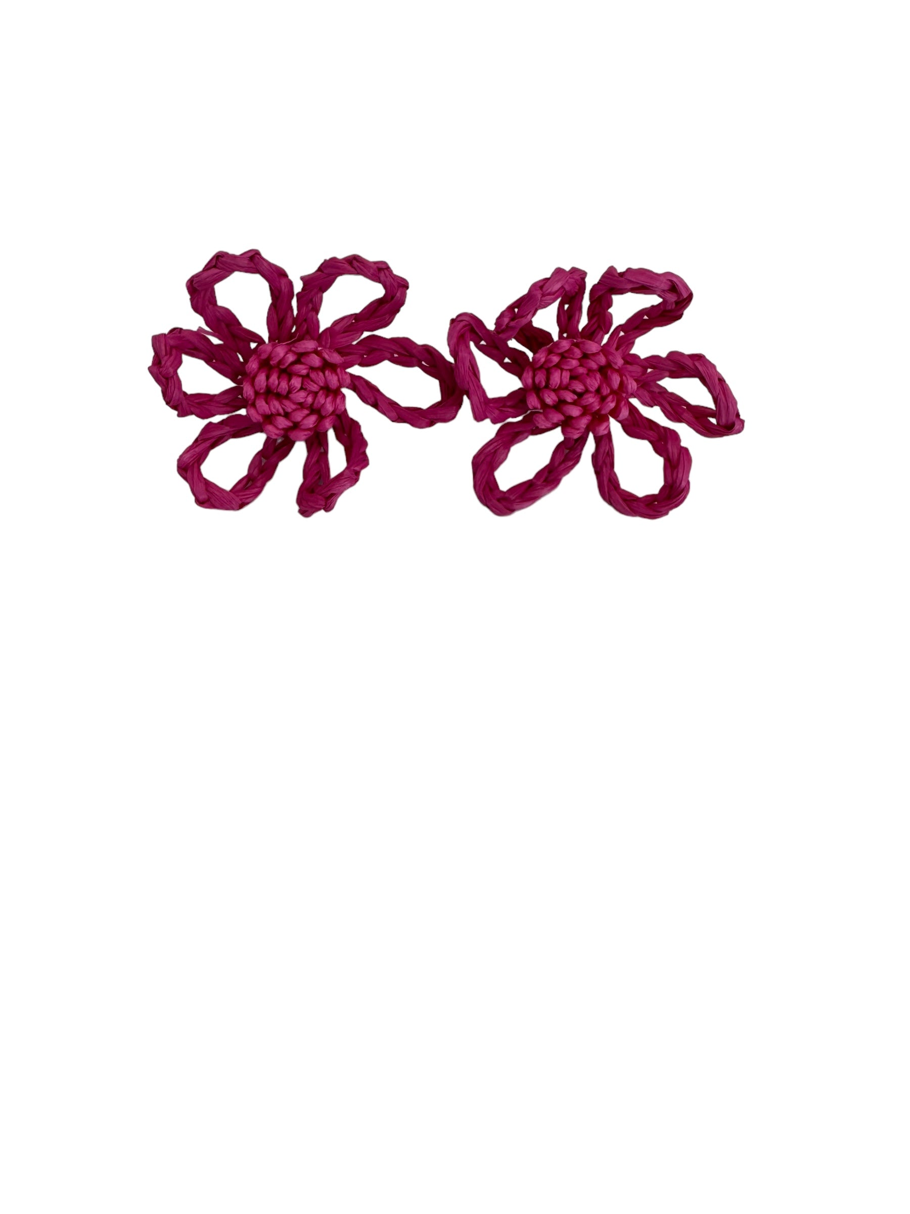 Bloom Raffia Flower Earrings