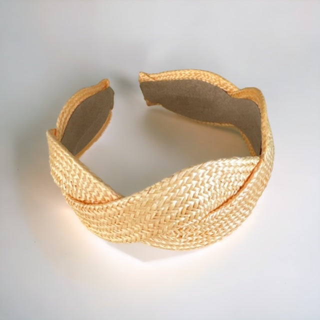 Sunbeam braided rattan headband