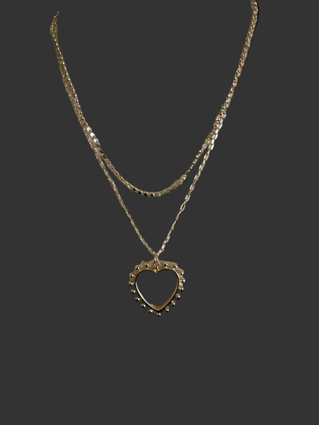 Kerri Layered Heart Necklace JS Collection