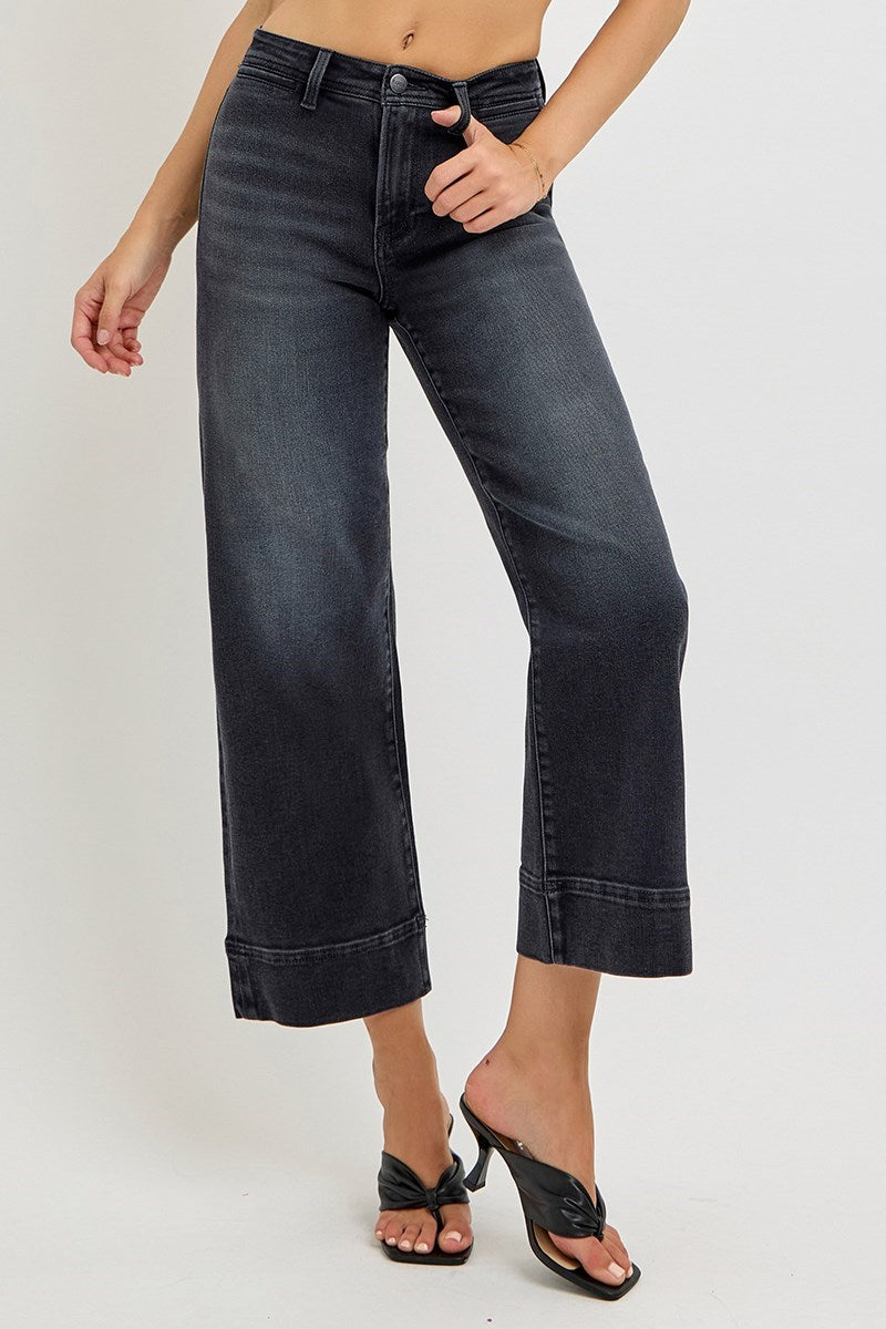 Midnight Muse Wide Crop Jeans by Risen Risen