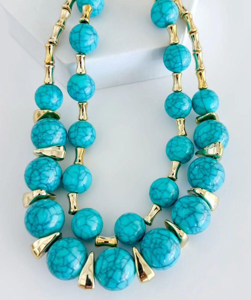 Layer Turquoise Necklace Treasure Jewels