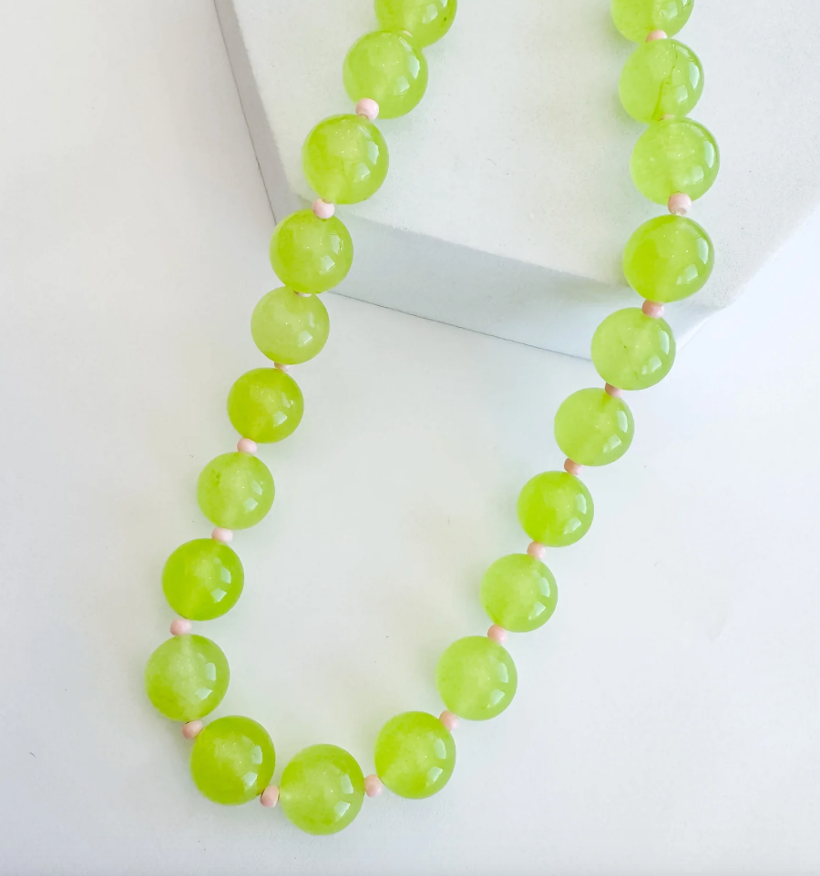 Love Big Green Necklace Treasure Jewels