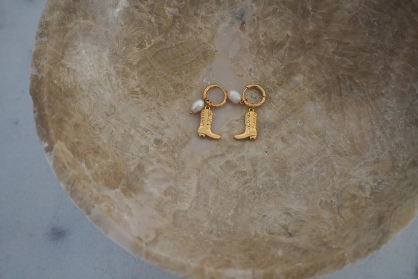 Chansuttpearls Cowboy Boot Earrings Chansuttpearls
