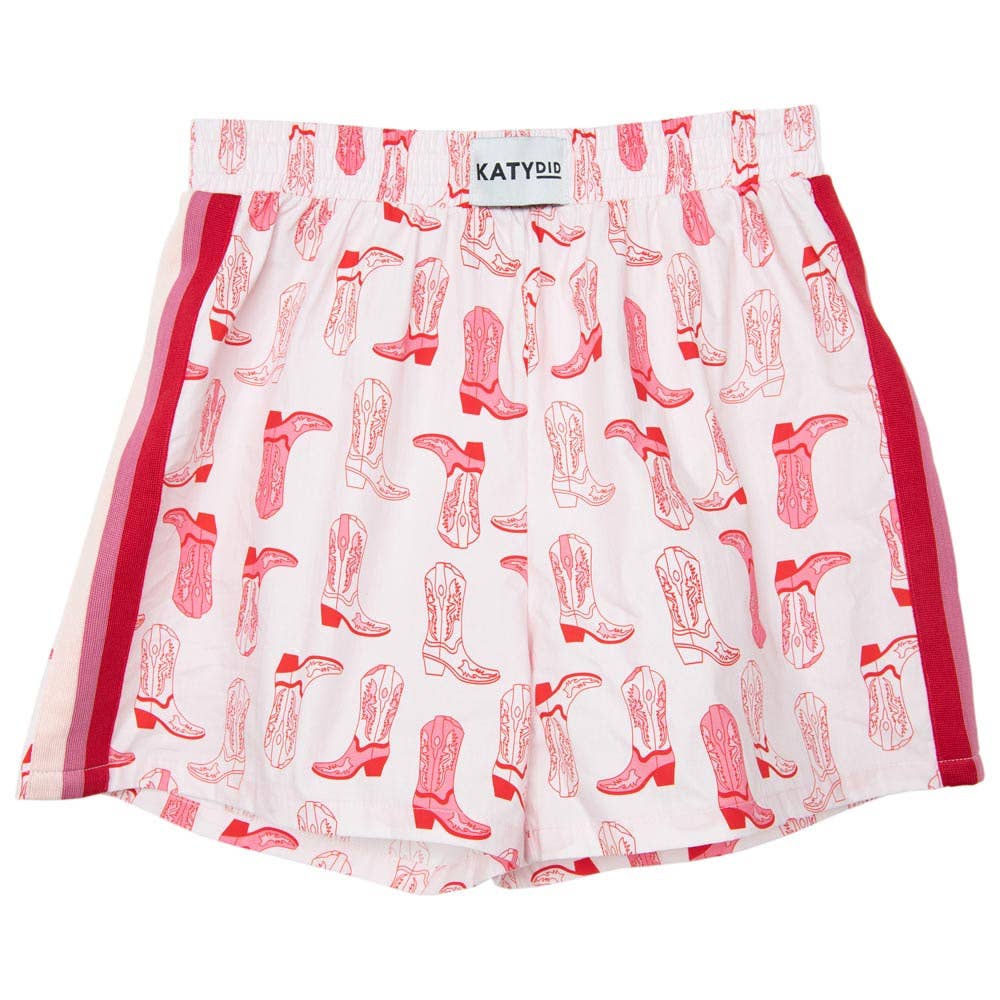 Pink Cowgirl Boot Boxer Shorts Katydid