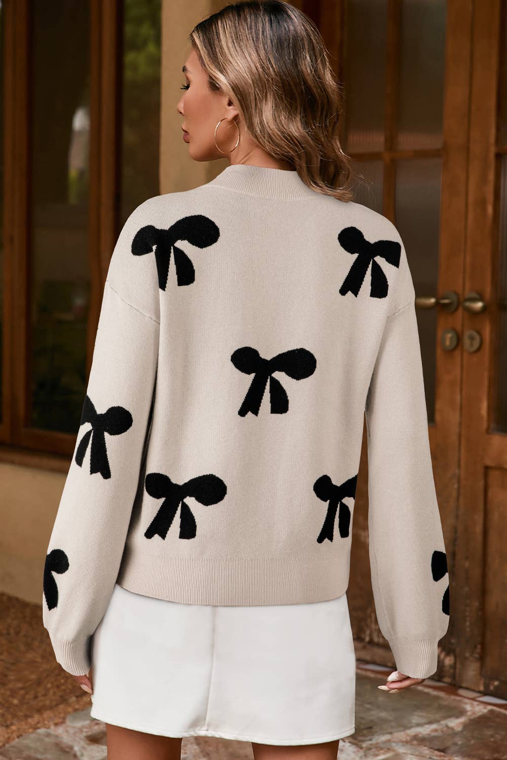 Pearl Bow Sweater Little Daisy Closet