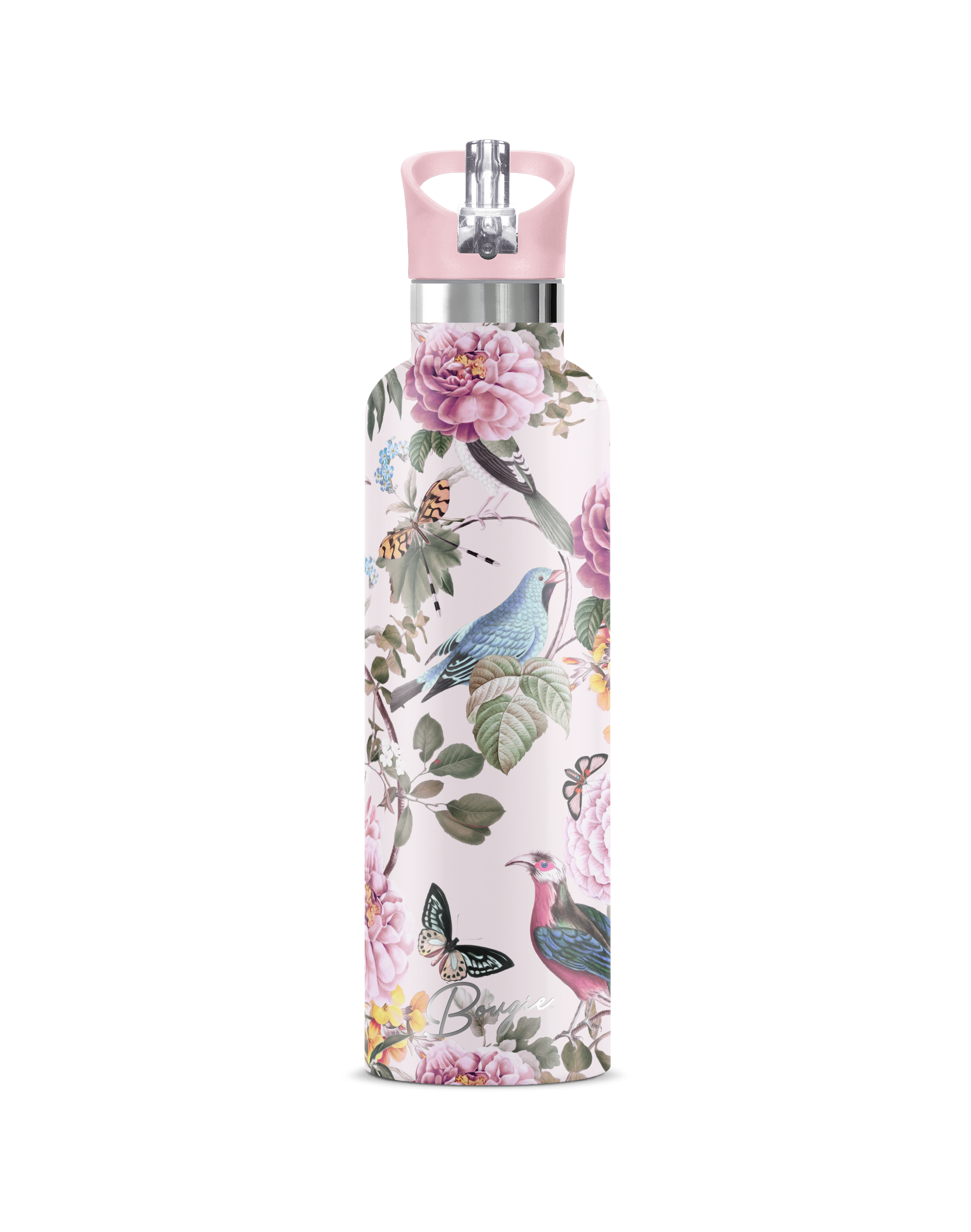 Botanic Birds stainless steel water bottle 25oz
