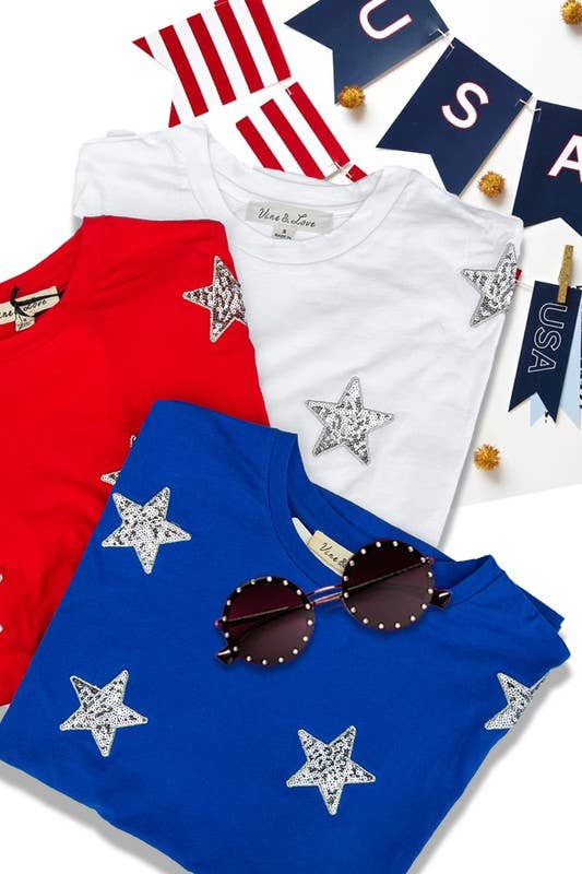 Americana Sequin top