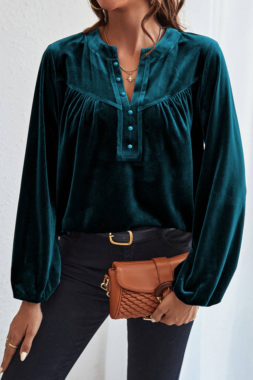 Vivian Velvet Blouse PRETTY BASH