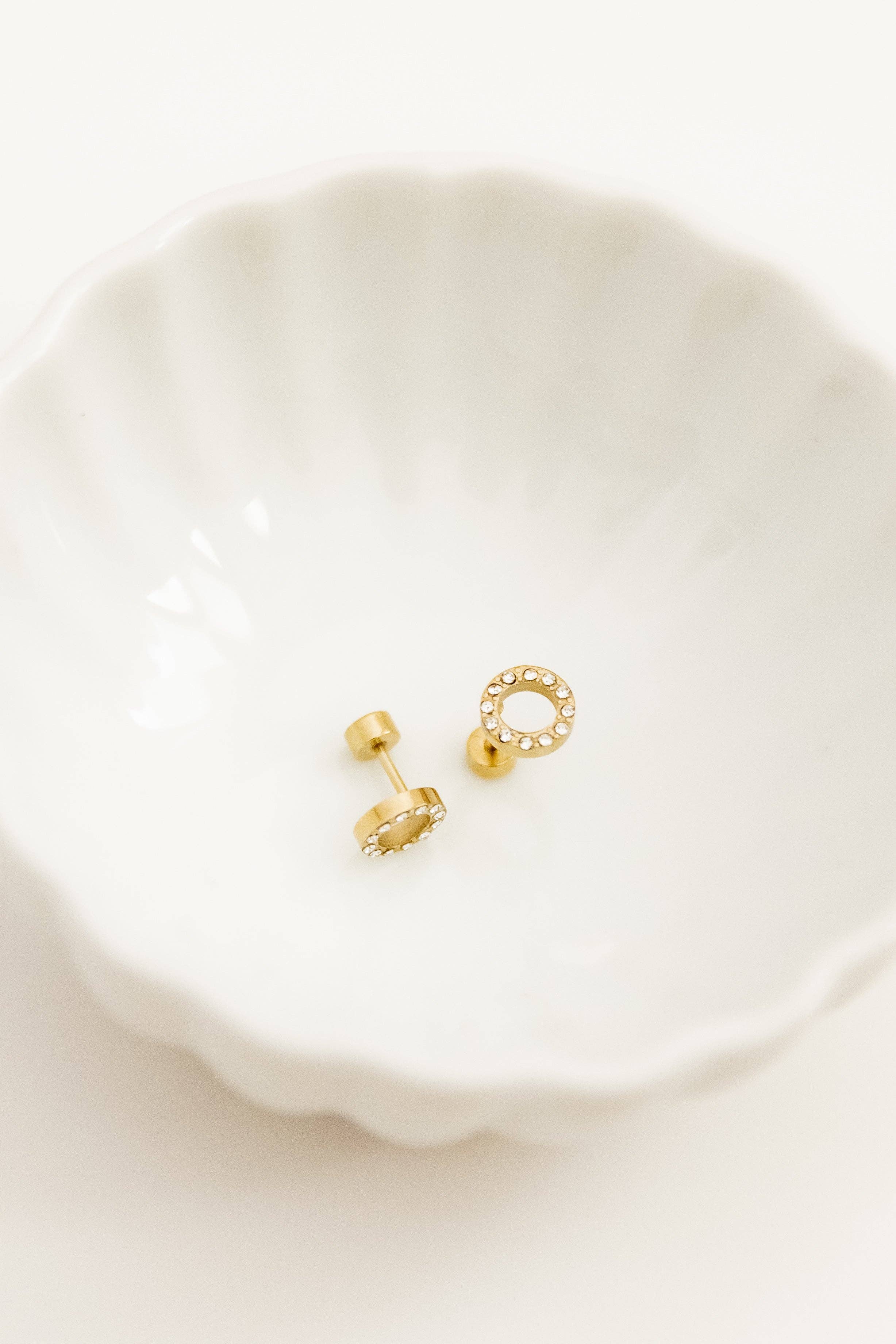 Lainey Stud Earrings-Gold
