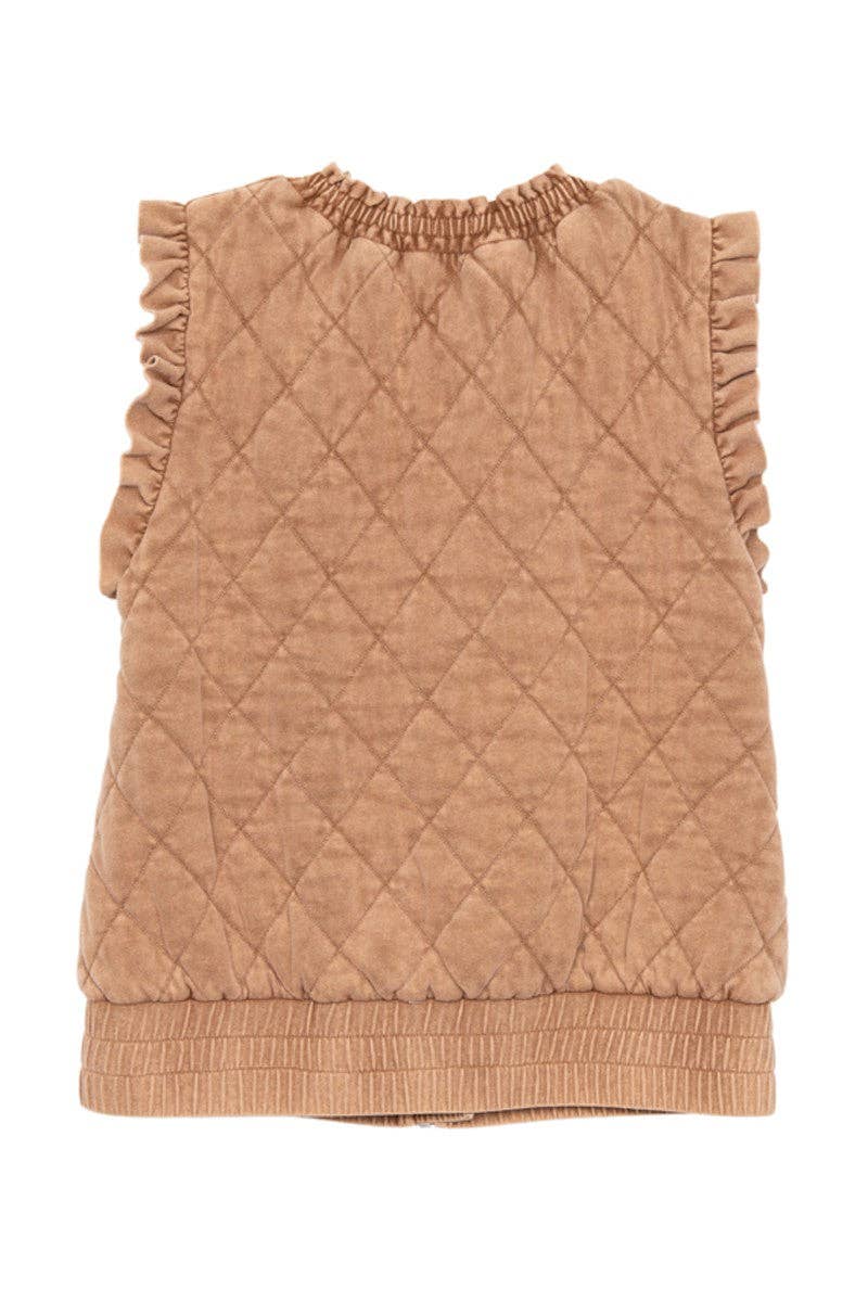 Quilted Ruffle Vest Katydid