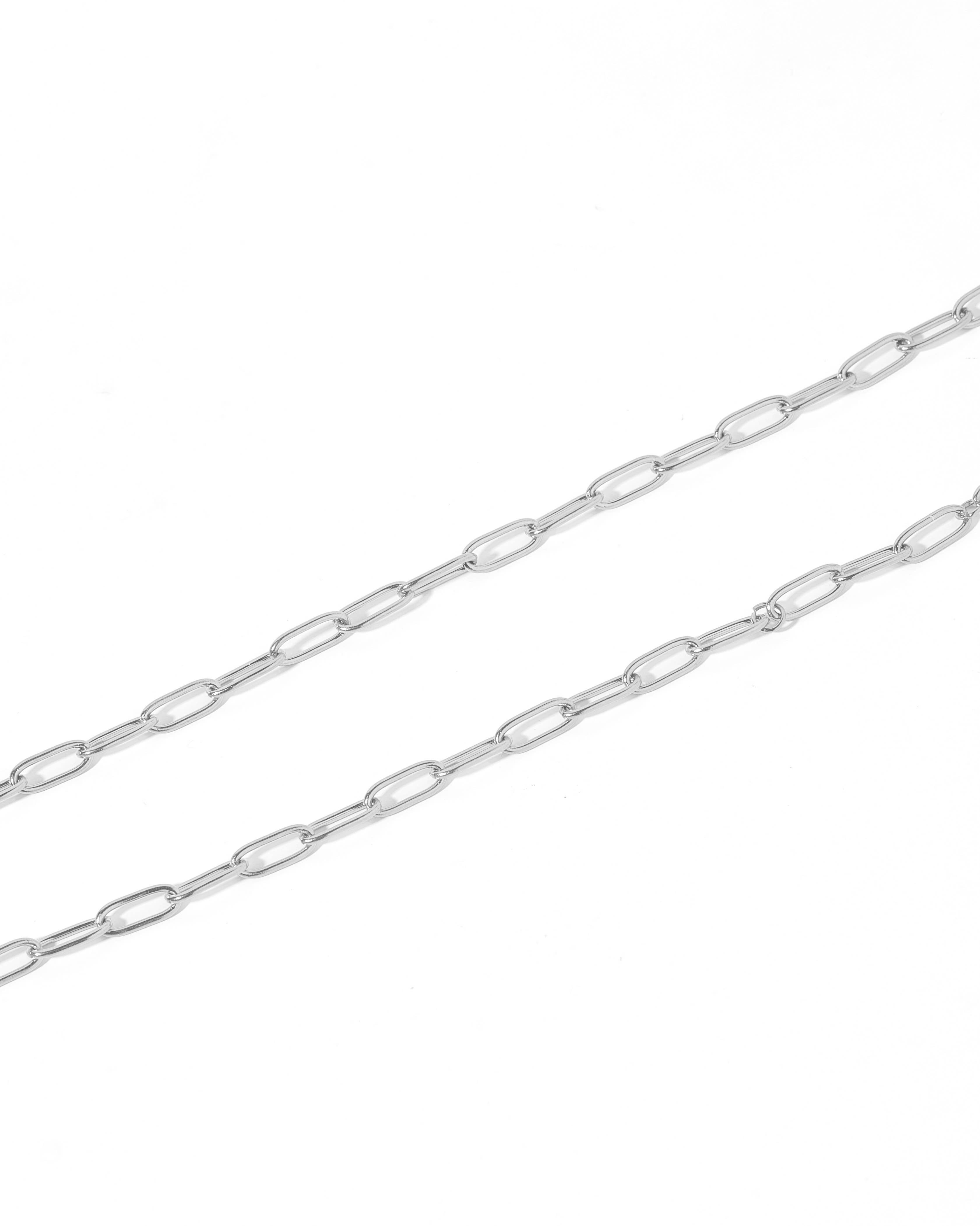 Palmer Paperclip Necklace-Silver