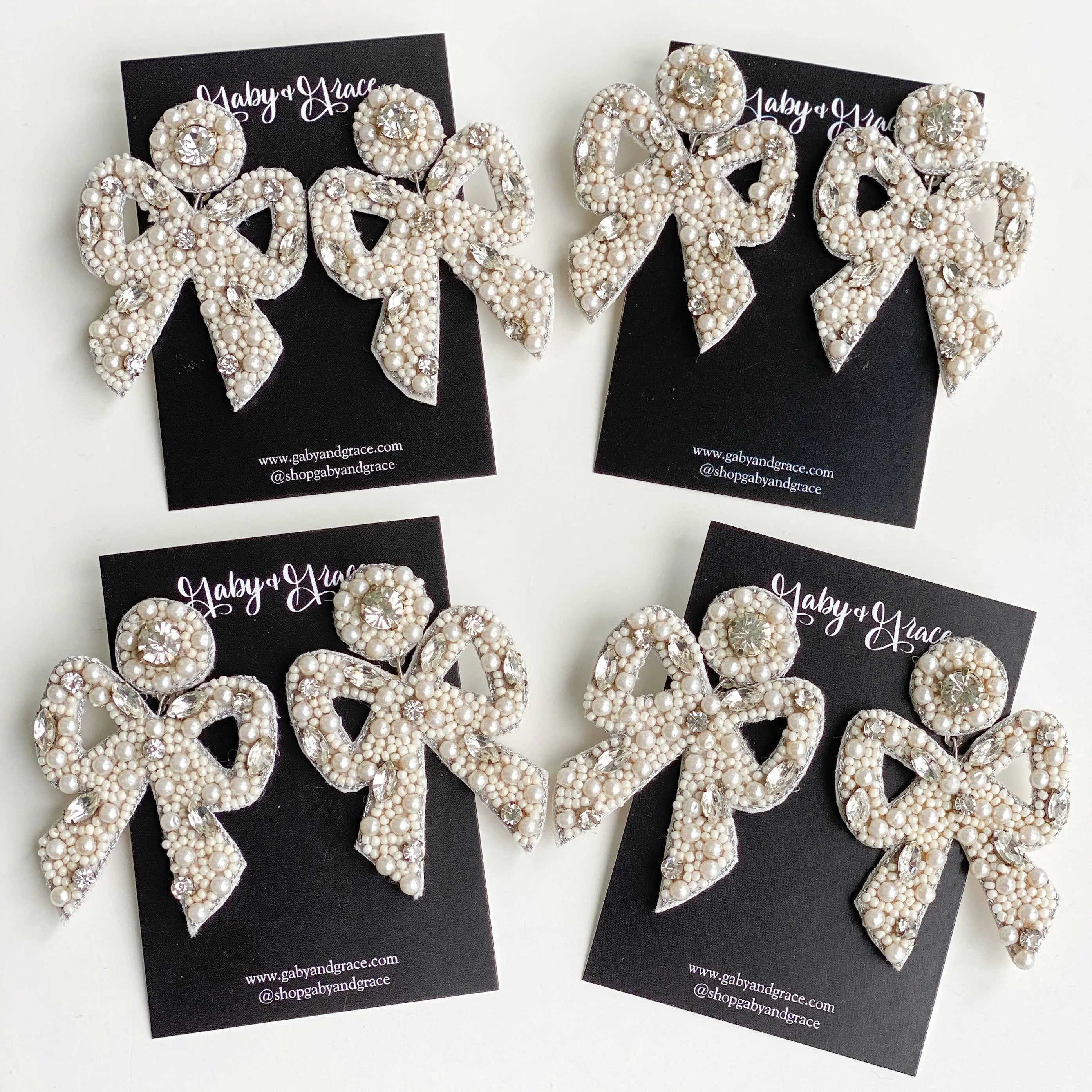 Hayley Bow Earrings | Pearls Gaby & Grace