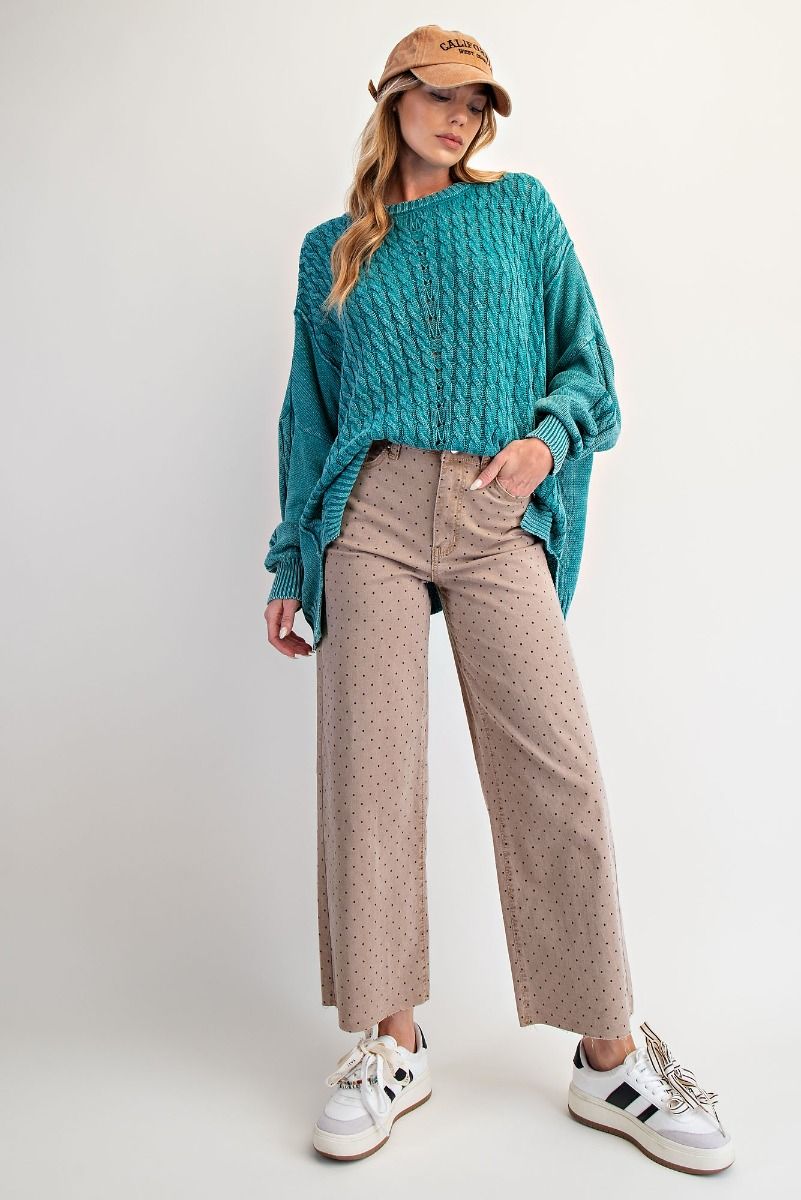 Latte Dot Wide Leg Pants