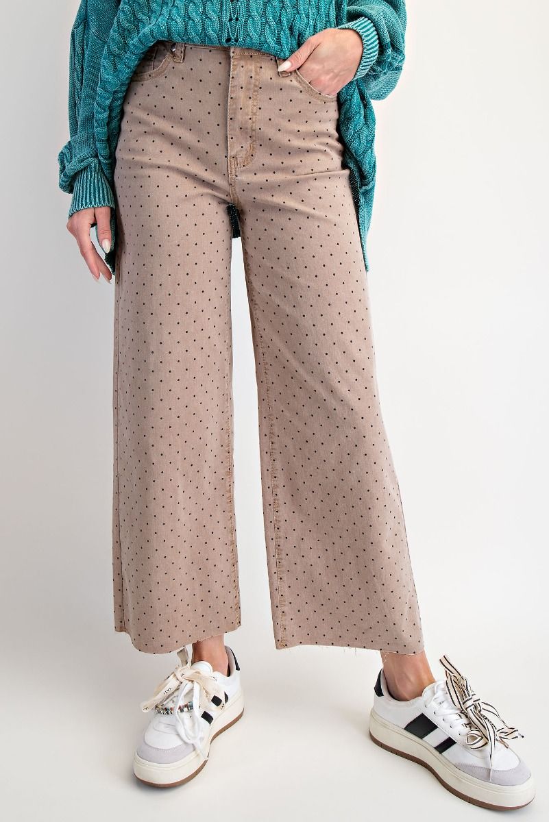 Latte Dot Wide Leg Pants