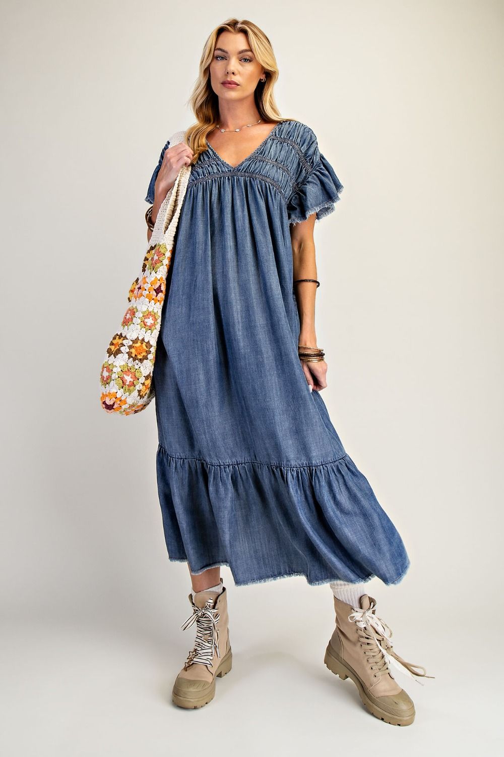 Shiloh Denim Maxi Dress