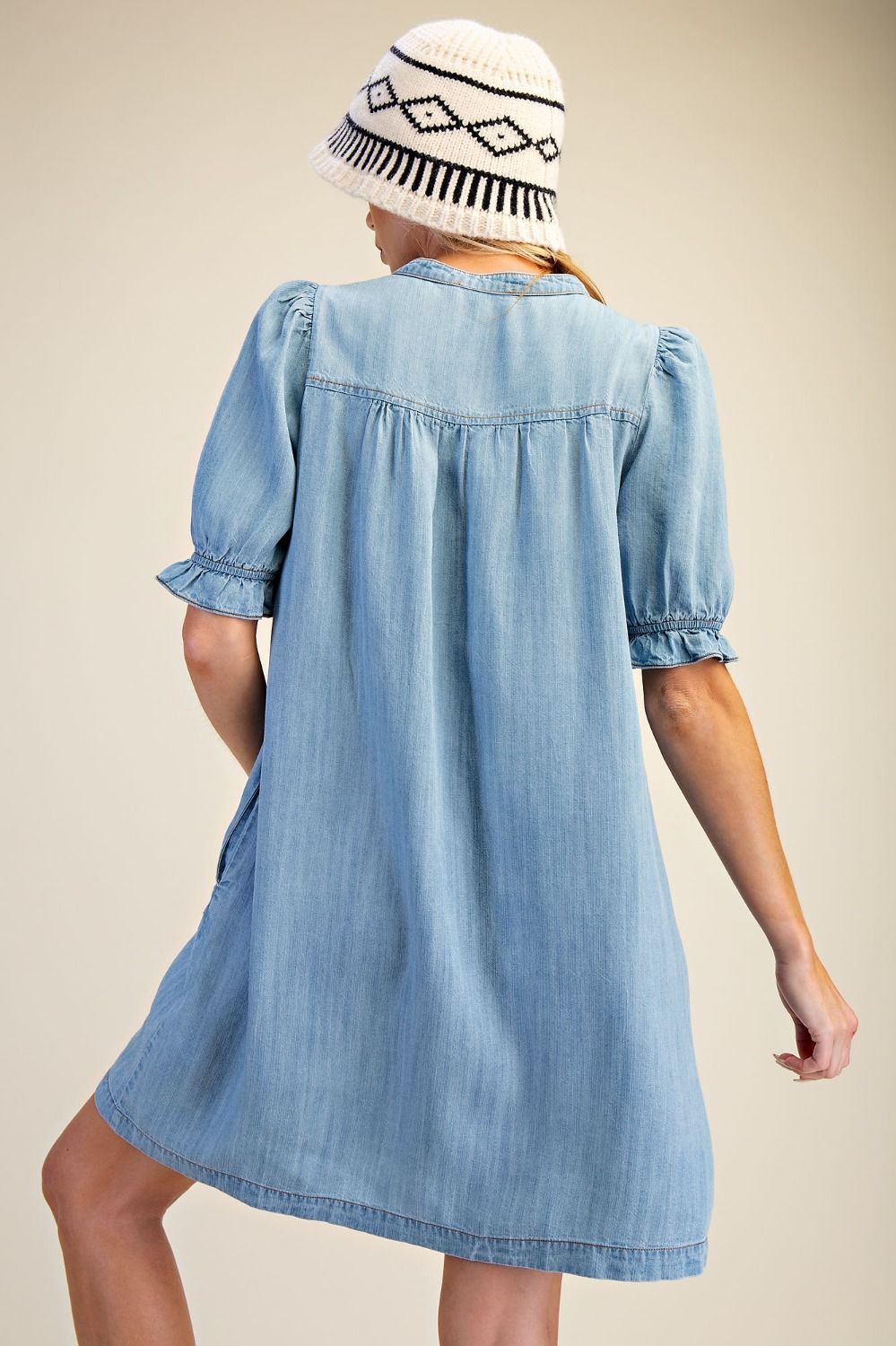 Sunday Stroll Denim Dress - Light Denim Threads of Grace