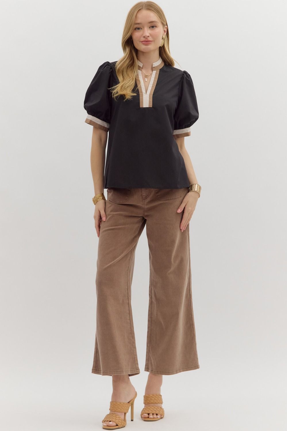 Café Society Puff Sleeve Top Entro