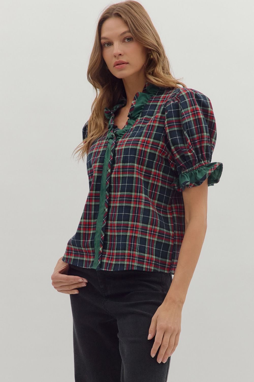 Holly Tartan Top Entro