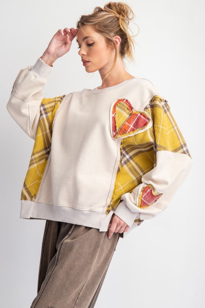 Oh, My Heart Patch Top