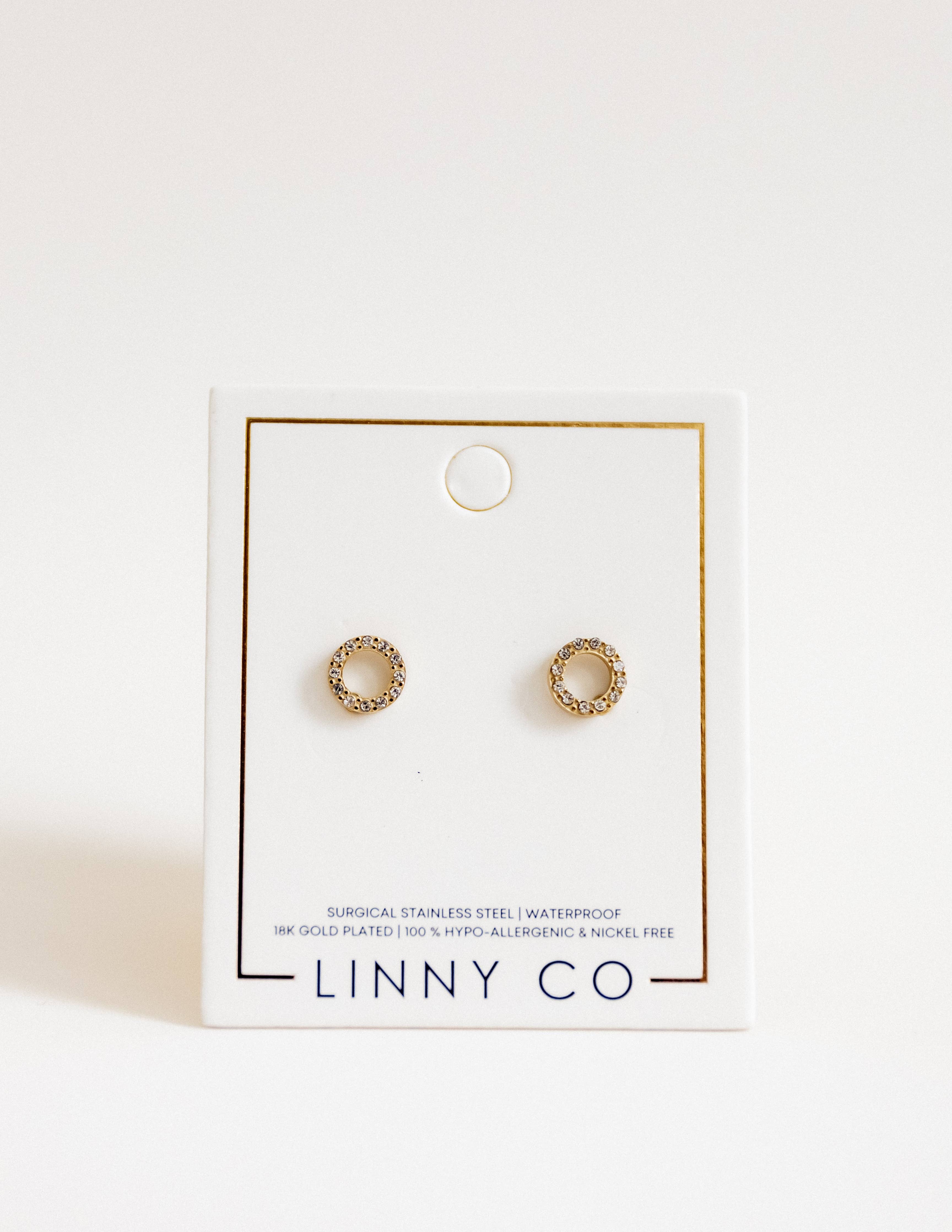 Lainey Stud Earrings-Gold