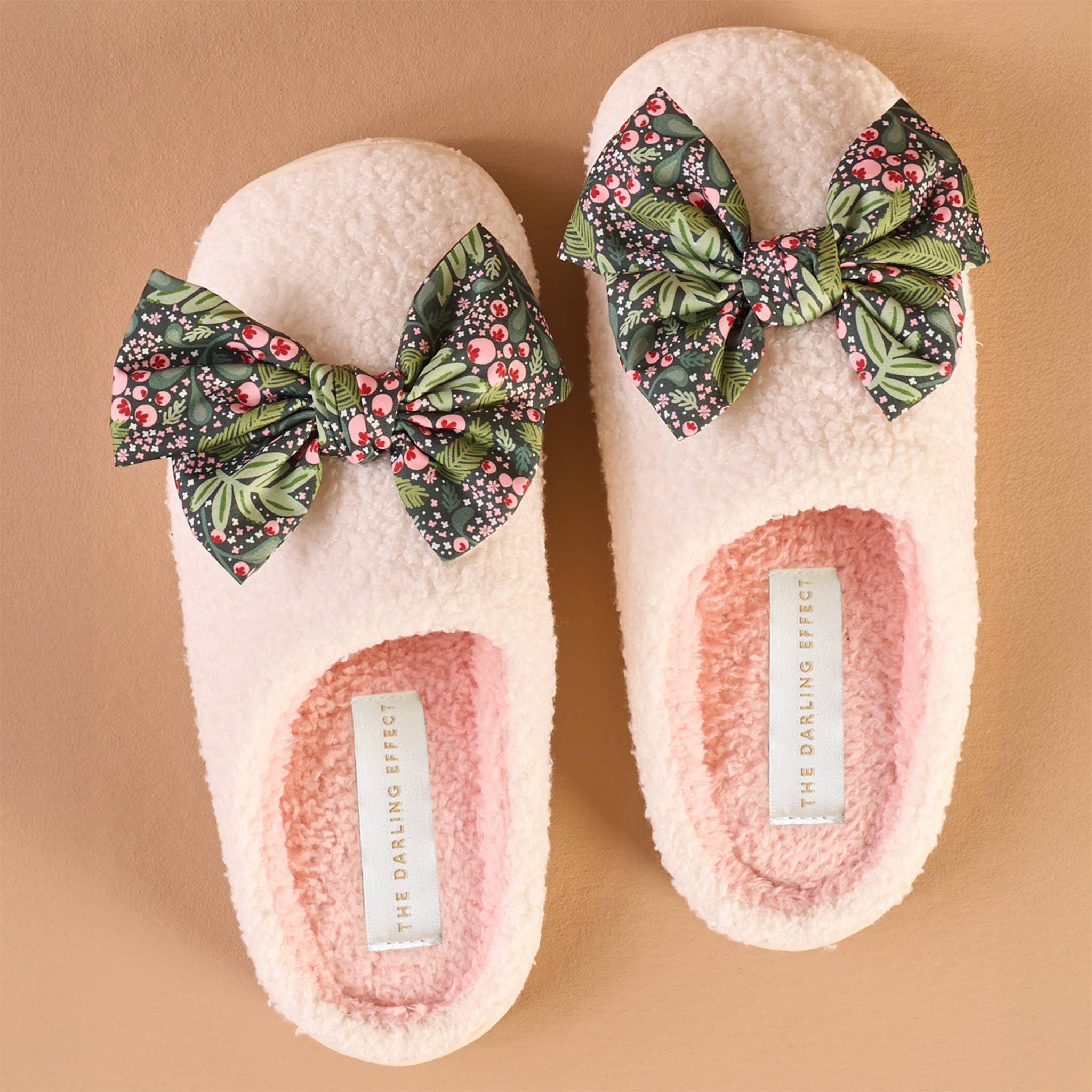Fuzzy Slippers-Betty Bow Jolly Sprig (Mixed 2 S/M + 2 M/L) The Darling Effect