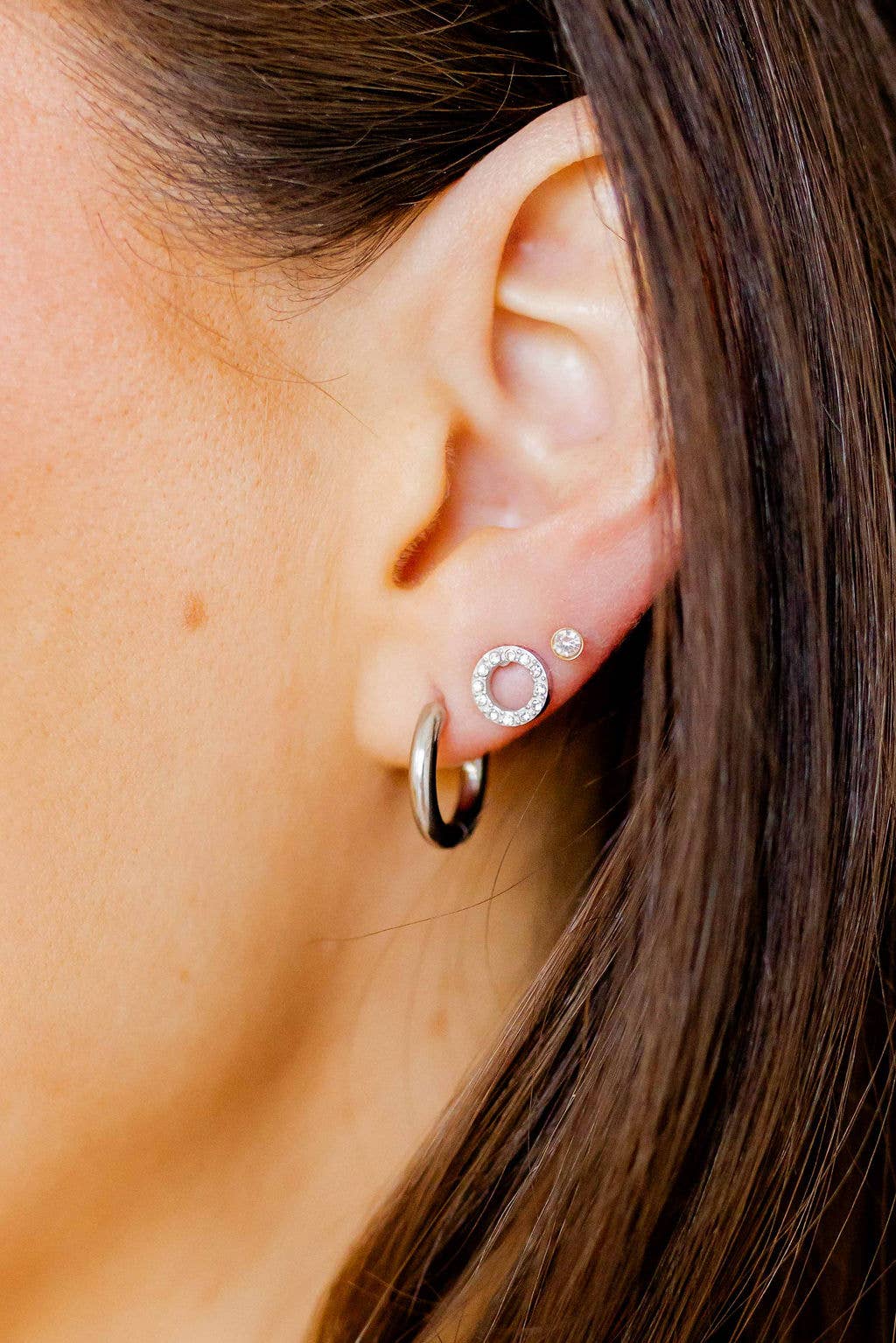 Lainey Stud Earrings-Silver