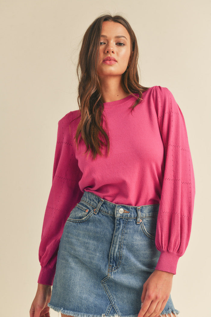 Perfectly Pointelle Sweater & Merci