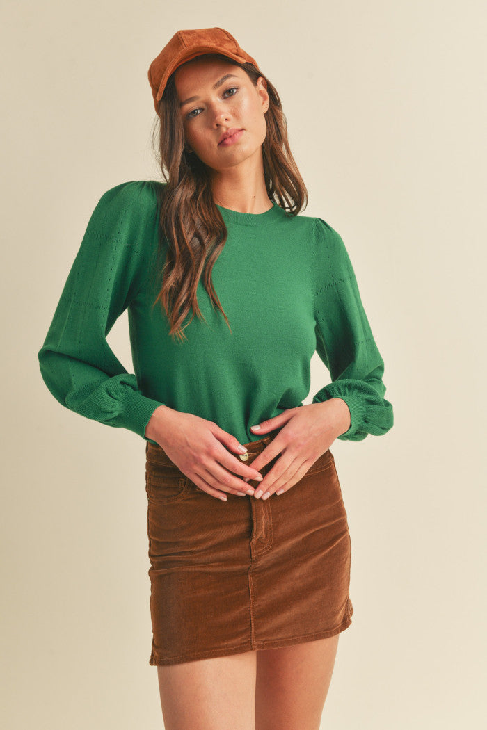Perfectly Pointelle Sweater & Merci
