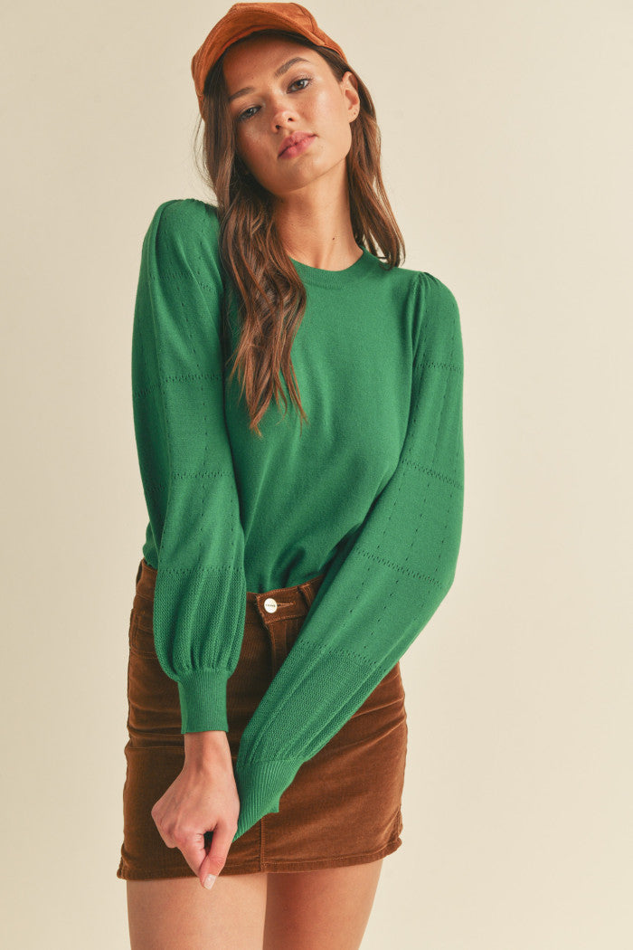Perfectly Pointelle Sweater & Merci