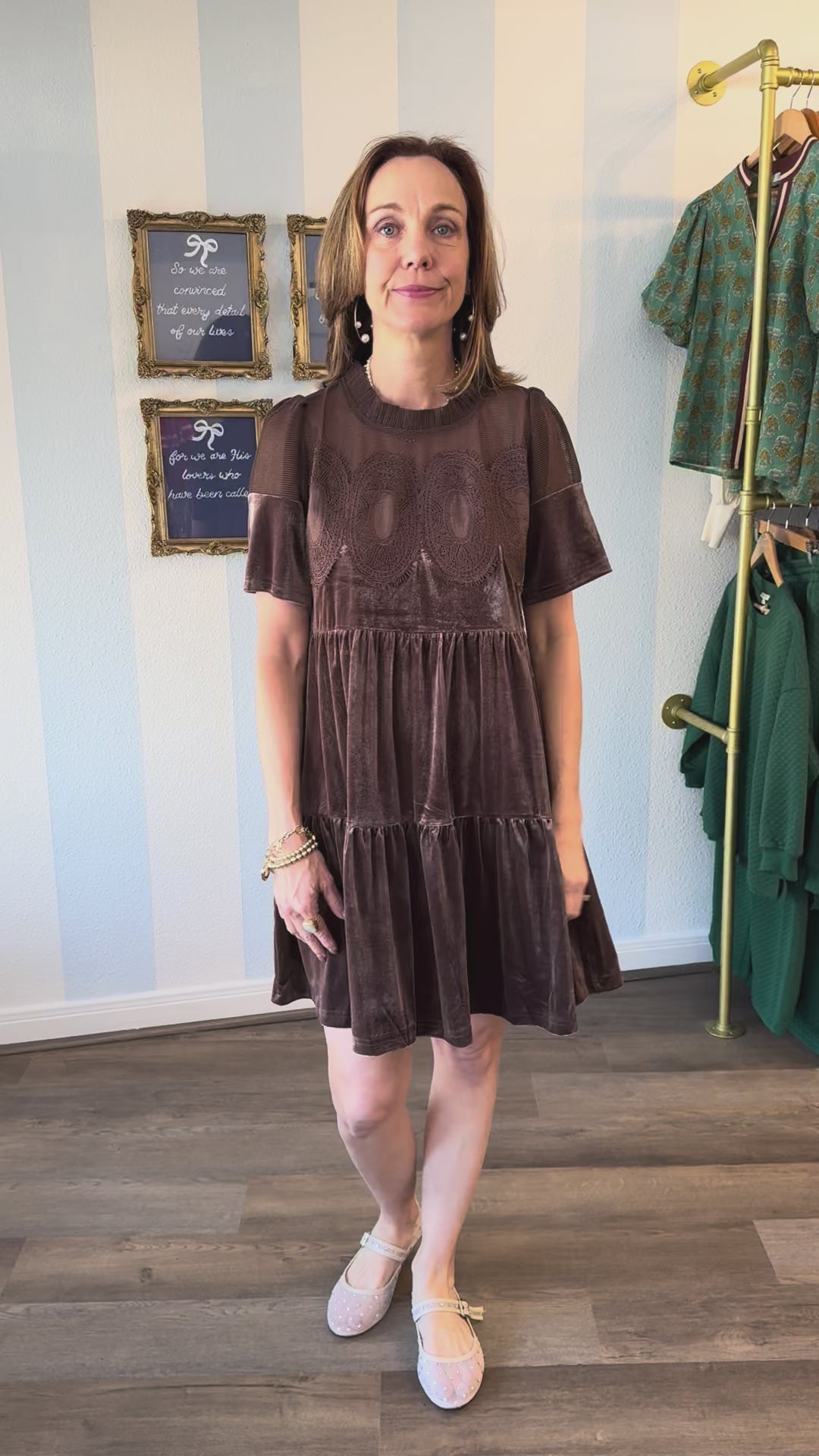 Brown Sugar Velvet Dress