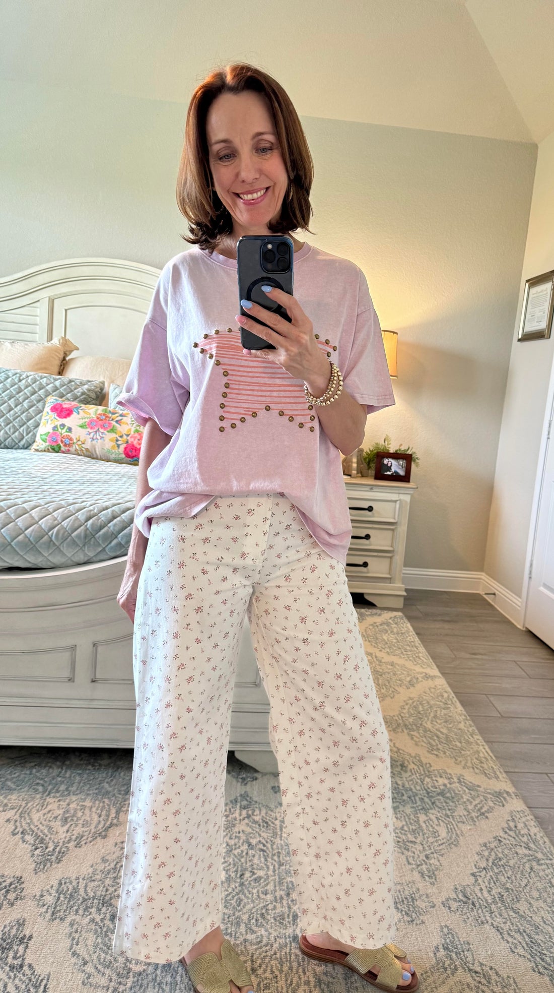 Pink Floral Pants
