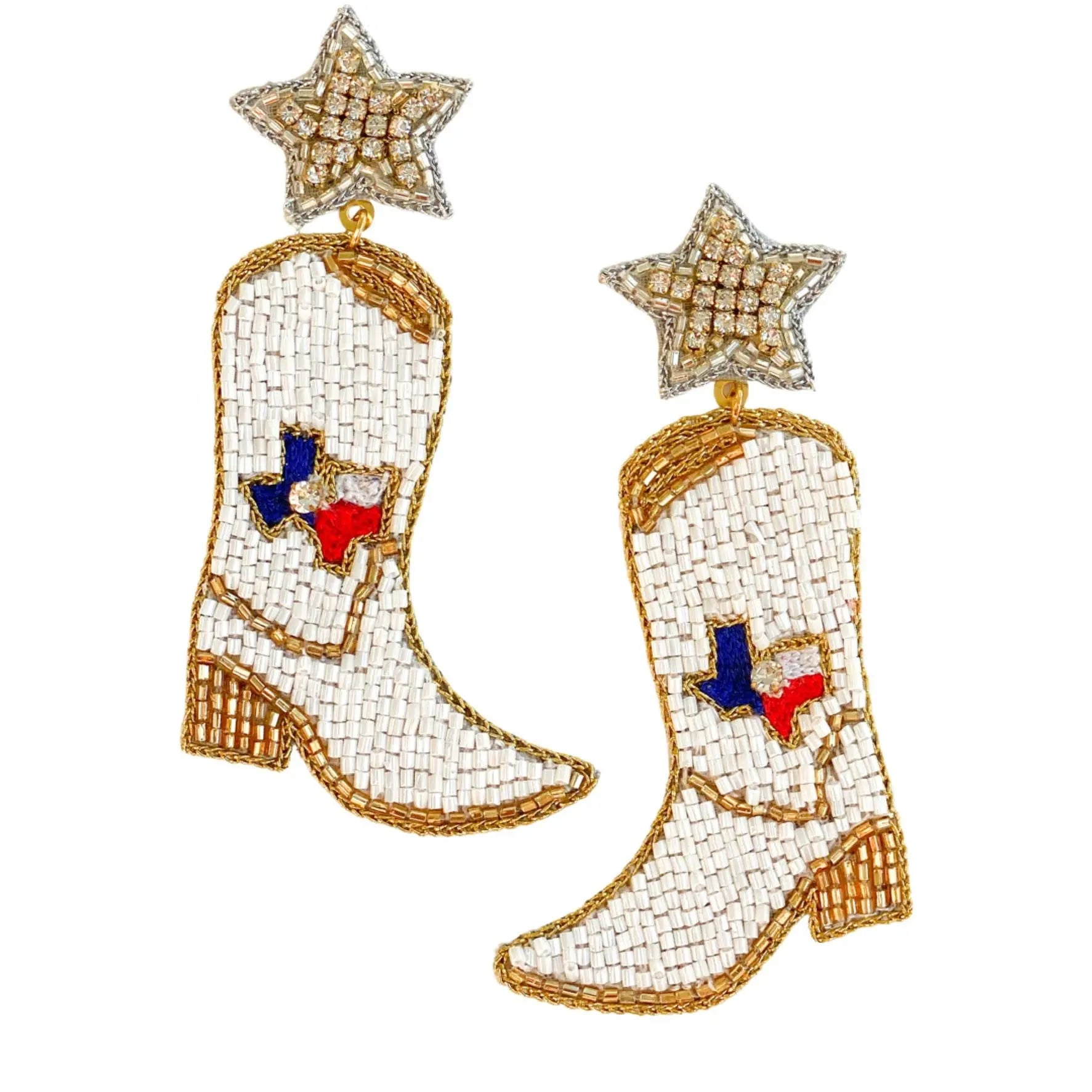 Texan cowboy boot earring