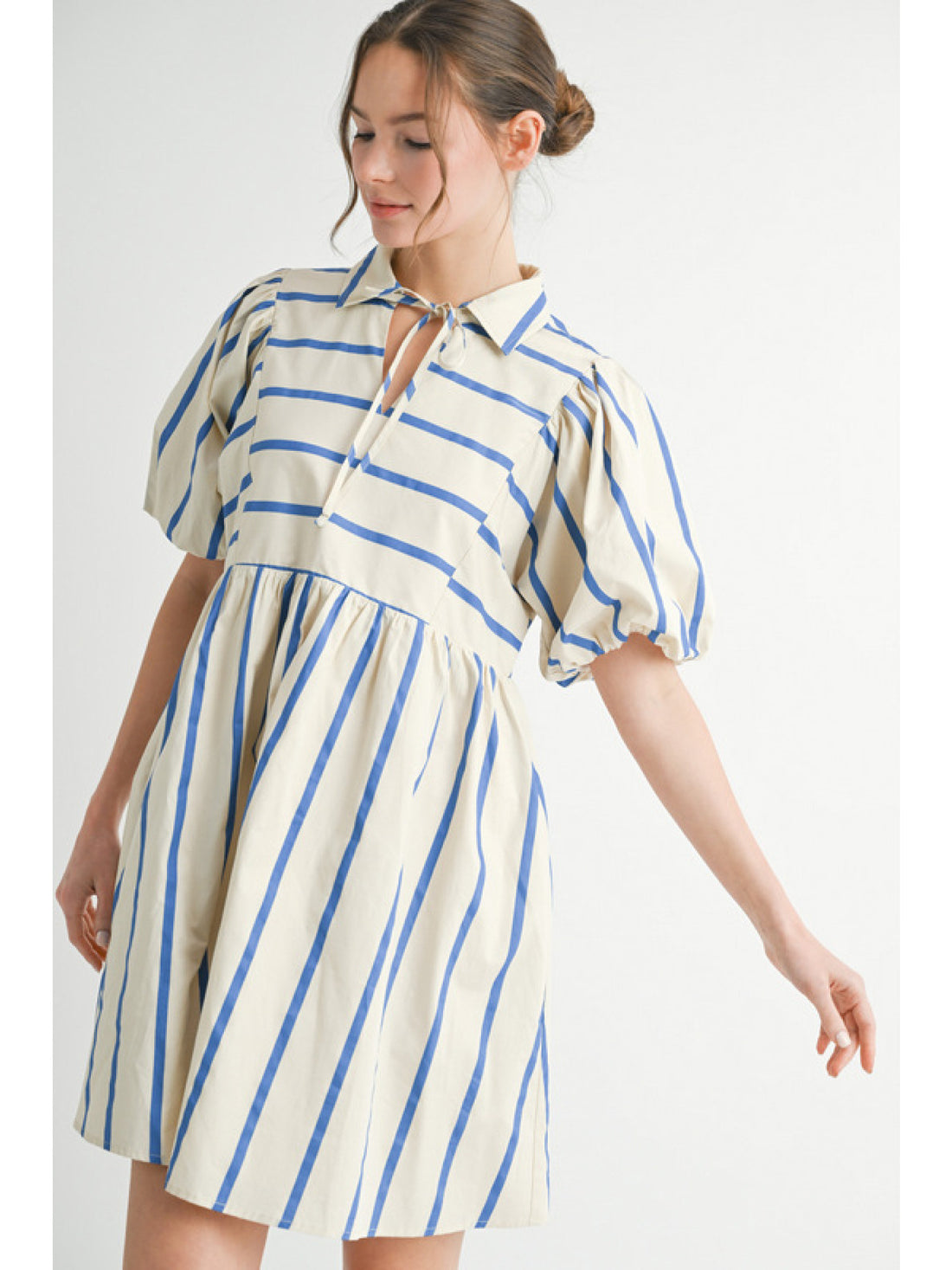 Harper Striped Baby Doll Dress