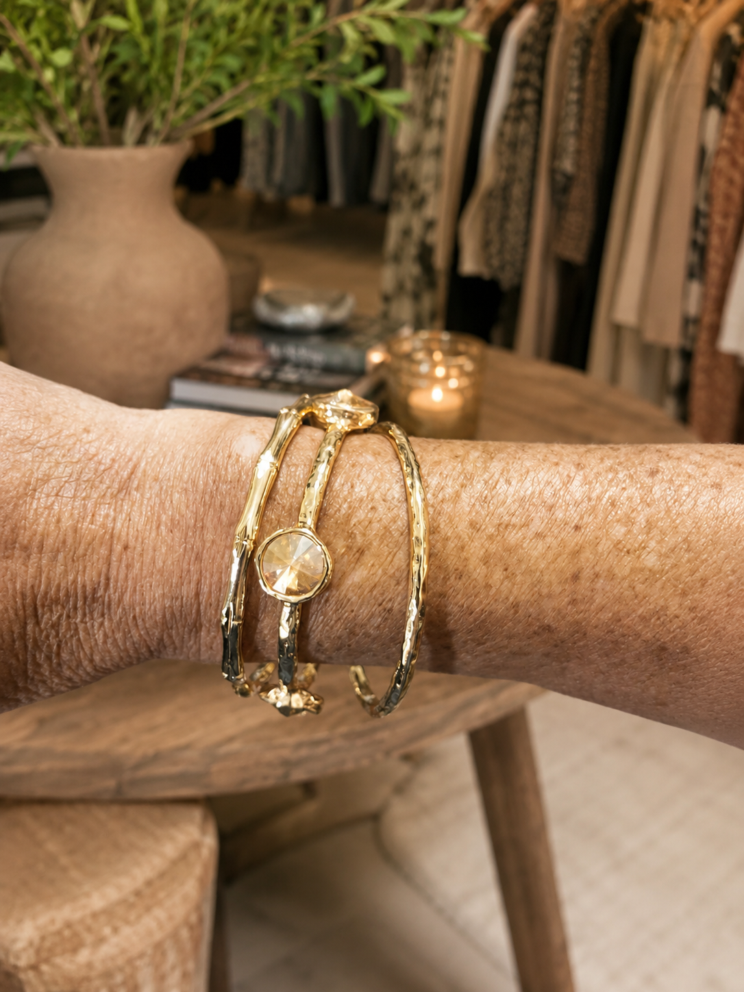 Hammered Bracelet Stack SW Trading