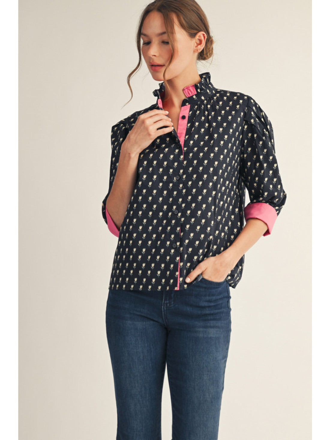 Evening Rose Blouse Threads of Grace