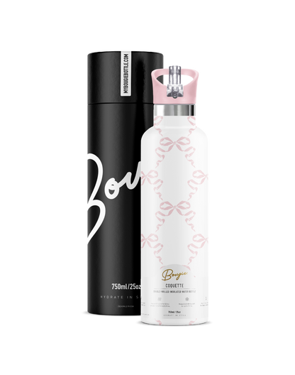 COQUETTE bow ribbon 25 oz Insulated Water Bottle My Bougie Bottle