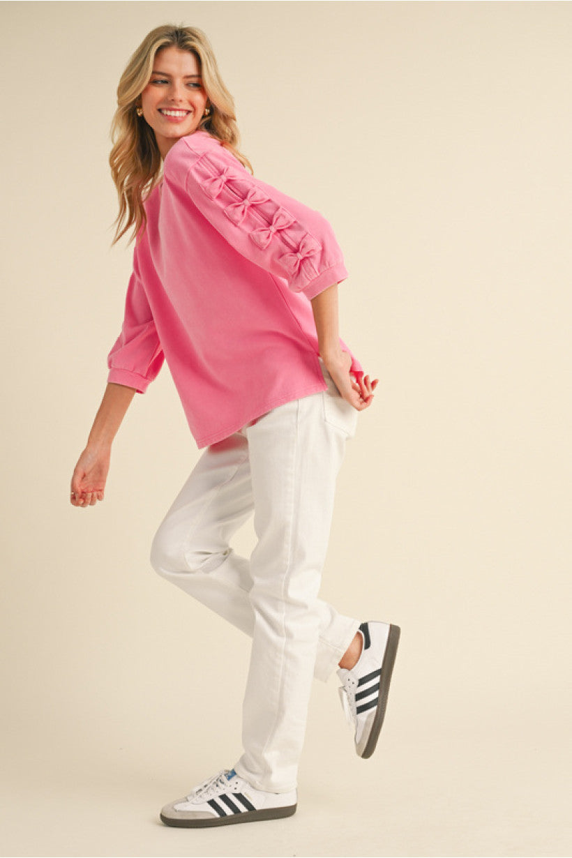 The Blush Bow Top