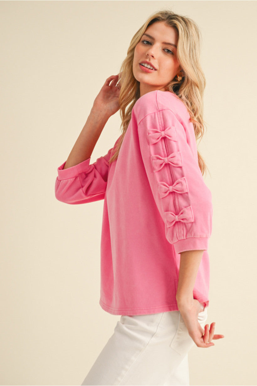 The Blush Bow Top