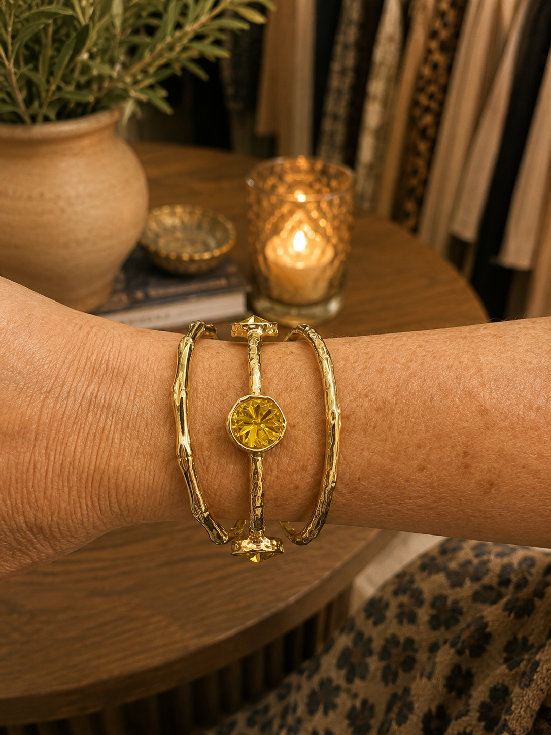Hammered Bracelet Stack SW Trading