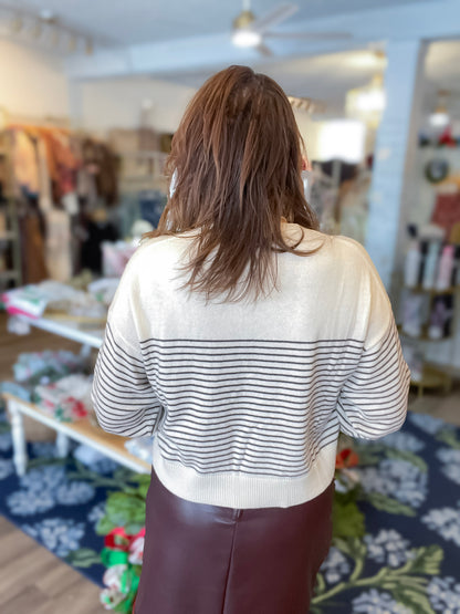 The Marlowe Stripe Sweater Threads of Grace