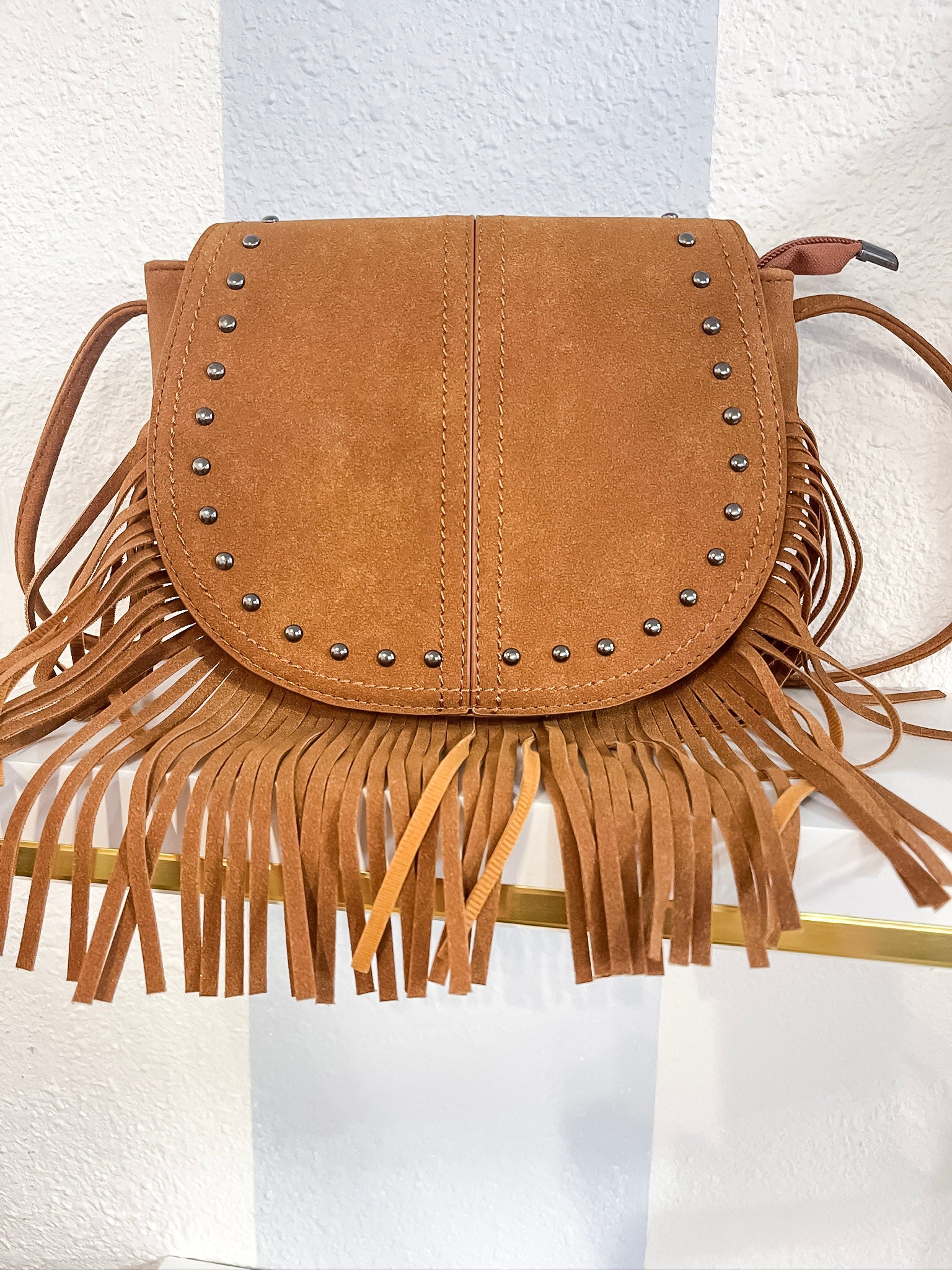 Trailblazer Studded Fringe Crossbody Threads of Grace