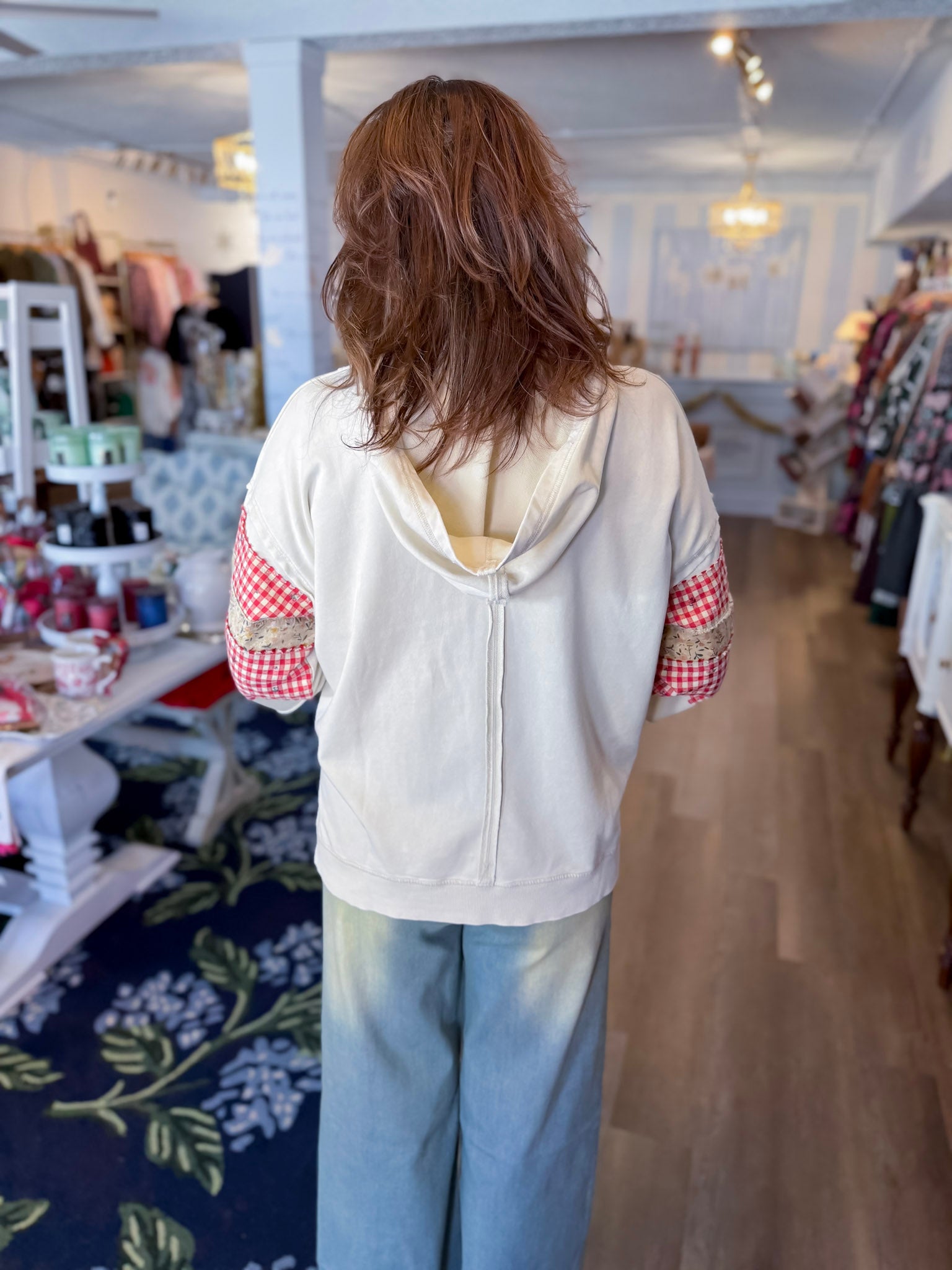 Gingham Grove Hoodie Threads of Grace