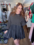 Charcoal Heart Sweater Dress Entro