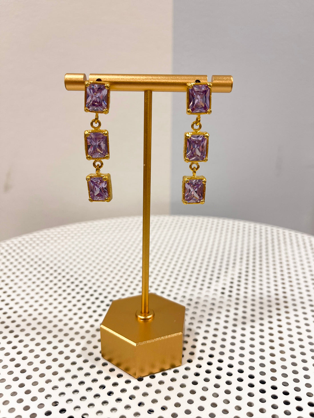 Stacked Gem Drop Earrings Threads of Grace