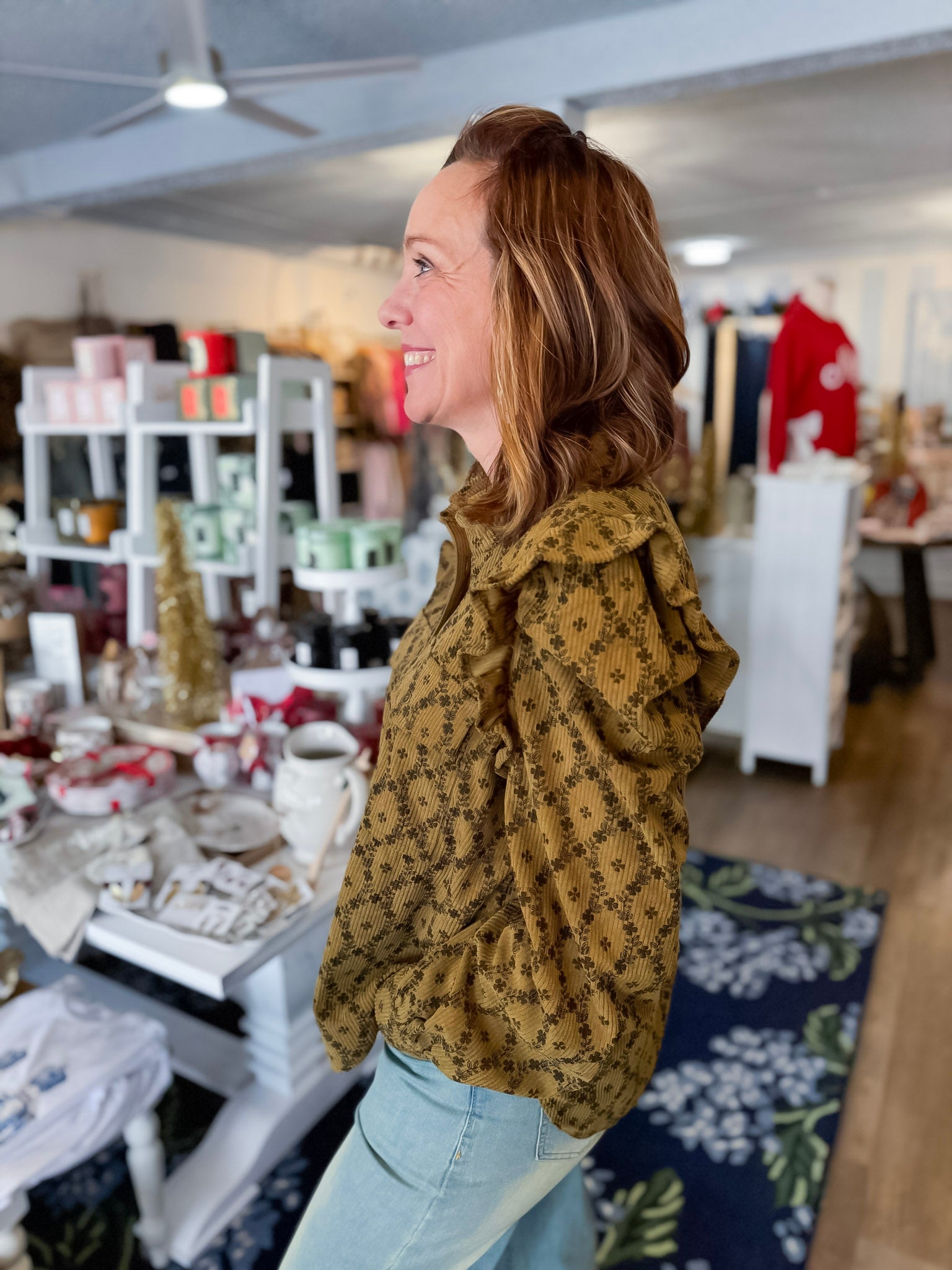 Meadow Ruffle Corduroy Top Gigio