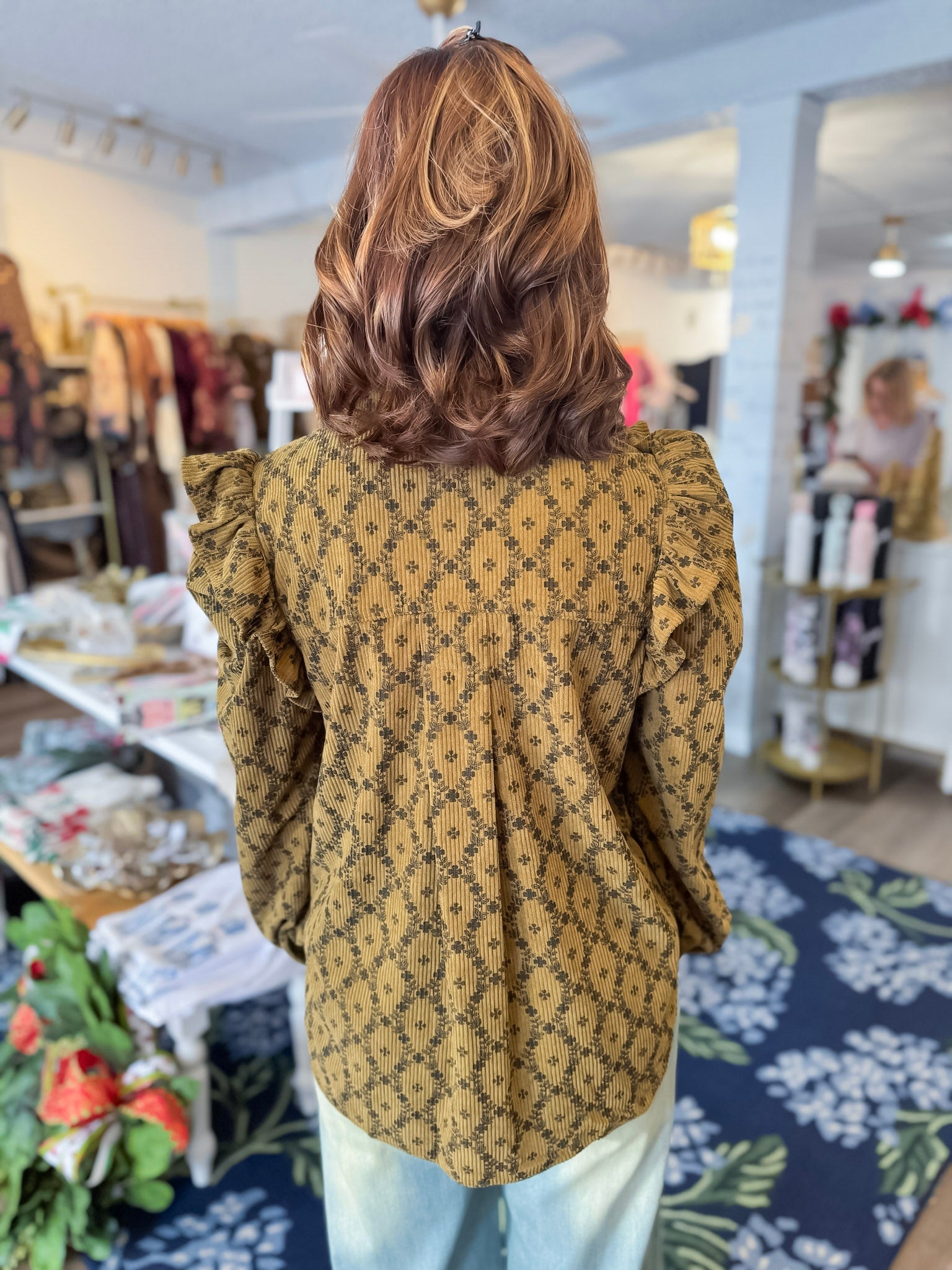 Meadow Ruffle Corduroy Top Gigio